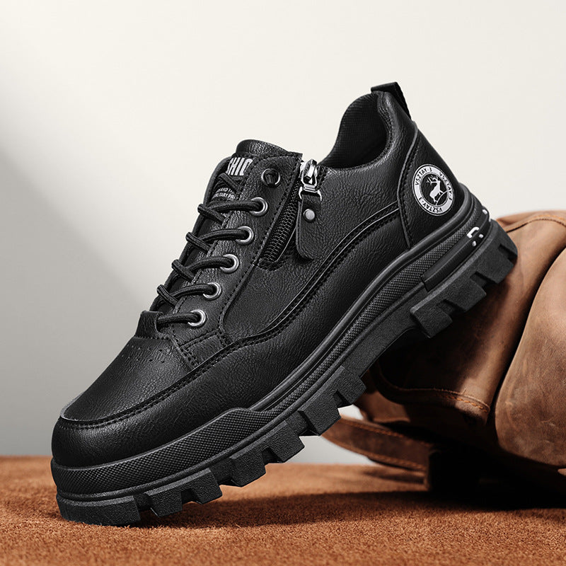Agate men's chunky soled sneakers with thick rubber soles and stylish design, perfect for casual and streetwear looks.