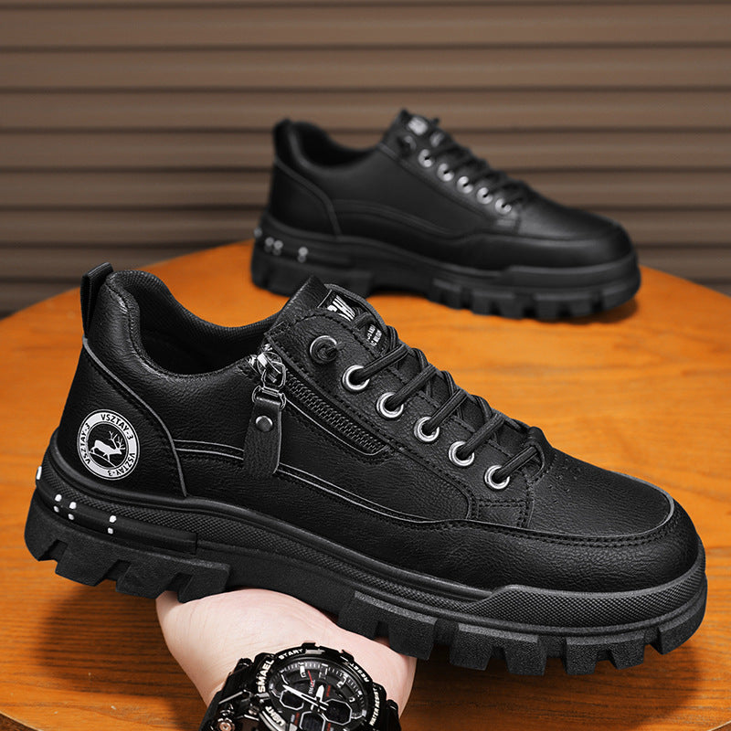 Agate men's chunky soled sneakers with thick rubber soles and stylish design, perfect for casual and trendy looks.