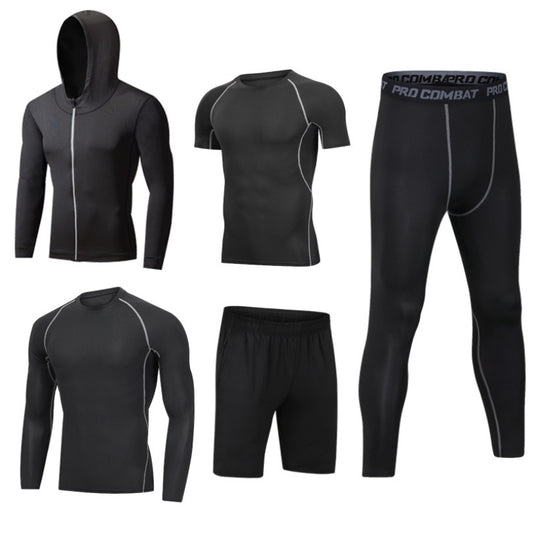 Men's Agate sportswear outfit featuring a breathable athletic shirt and shorts for active fitness and training.