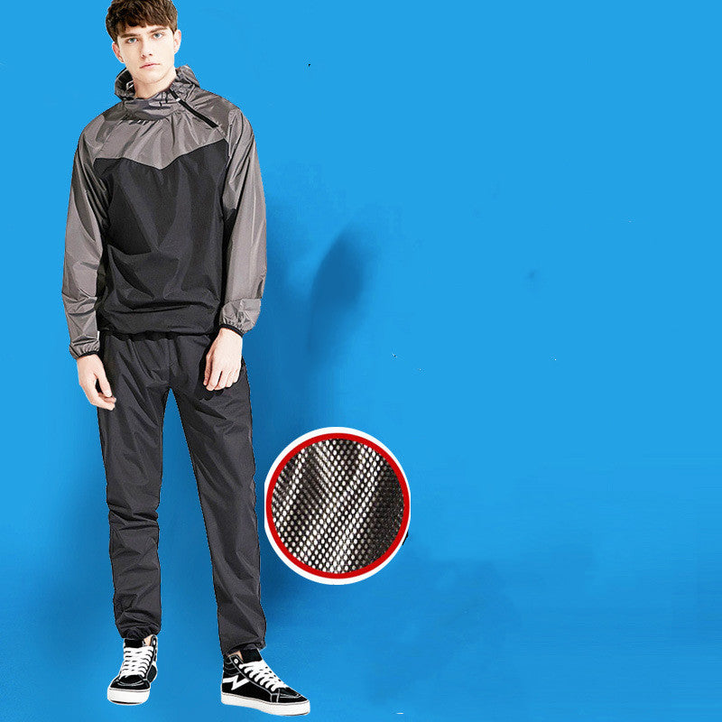 Men's Agate fitness sportswear sweatpants, comfortable athletic joggers for exercise and casual wear, dark gray fabric with elastic waistband.