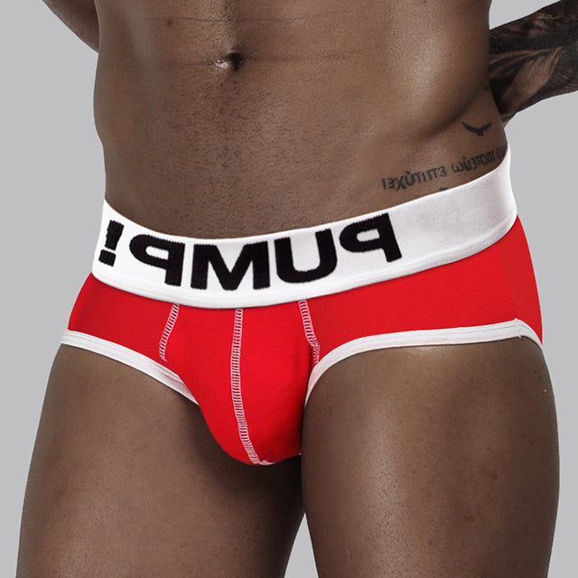 Men's breathable cotton jockstrap briefs by Agate, featuring a sexy design and comfortable fit for men's underwear.