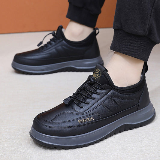 Men's Agate fleece-lined casual sneakers with soft soles, warm and comfortable men's casual shoes for everyday wear.