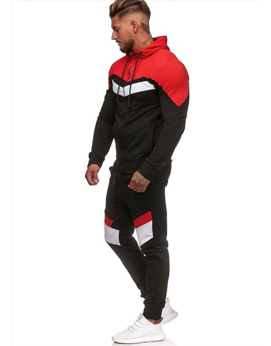Men's Agate colorblock hoodie sportswear, featuring a stylish colorblock design and comfortable fit, suitable for active wear.
