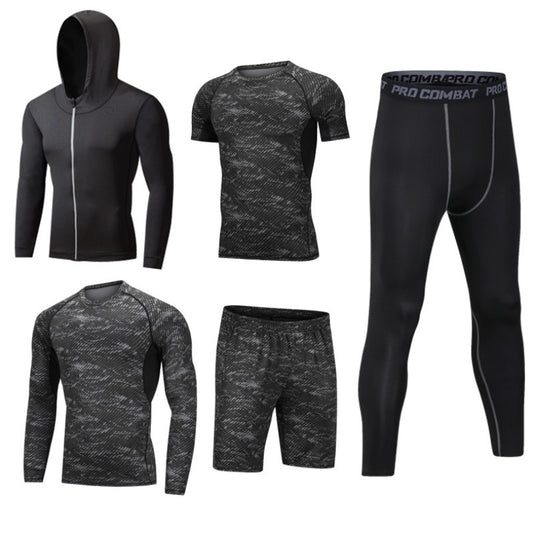 Men's Agate sportswear athletic outfit featuring a moisture-wicking shirt and running shorts, ideal for active workouts.