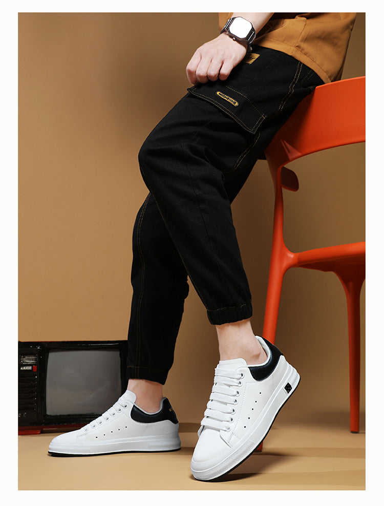 Men's Agate sneakers with 6cm height increase, casual leisure style, featuring a sleek design and comfortable fit.