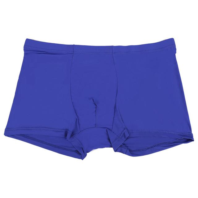 Agate men's ice silk seamless boxer briefs in luxurious soft fabric, close-up view of the comfortable underwear.