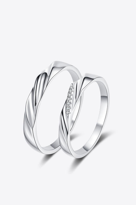 Minimalist 925 sterling silver ring with rhodium plating, featuring a sleek, simple design perfect for everyday wear