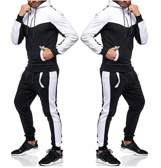 Men's Hooded Sports Zip-Up Set for Autumn/Winter Alvionz.de