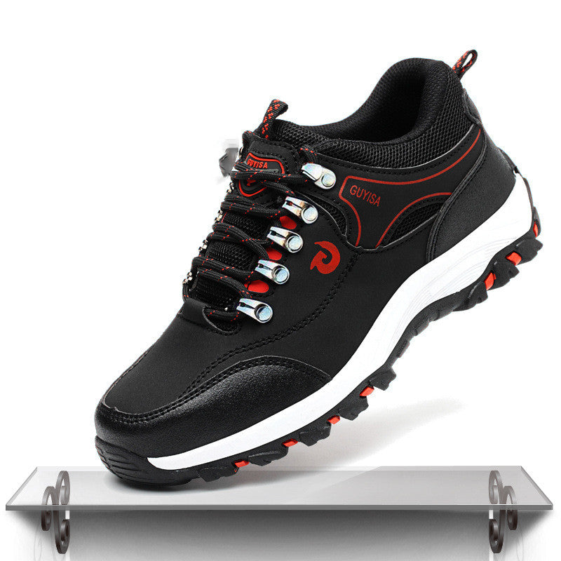 Men's Agate safety shoes with protective toe caps and slip-resistant soles, designed for industrial safety and durability.