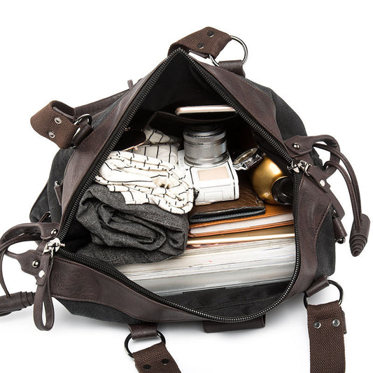 Black Agate gym and travel bag with 17-inch size, durable design, suitable for school, gym, or travel use for men.