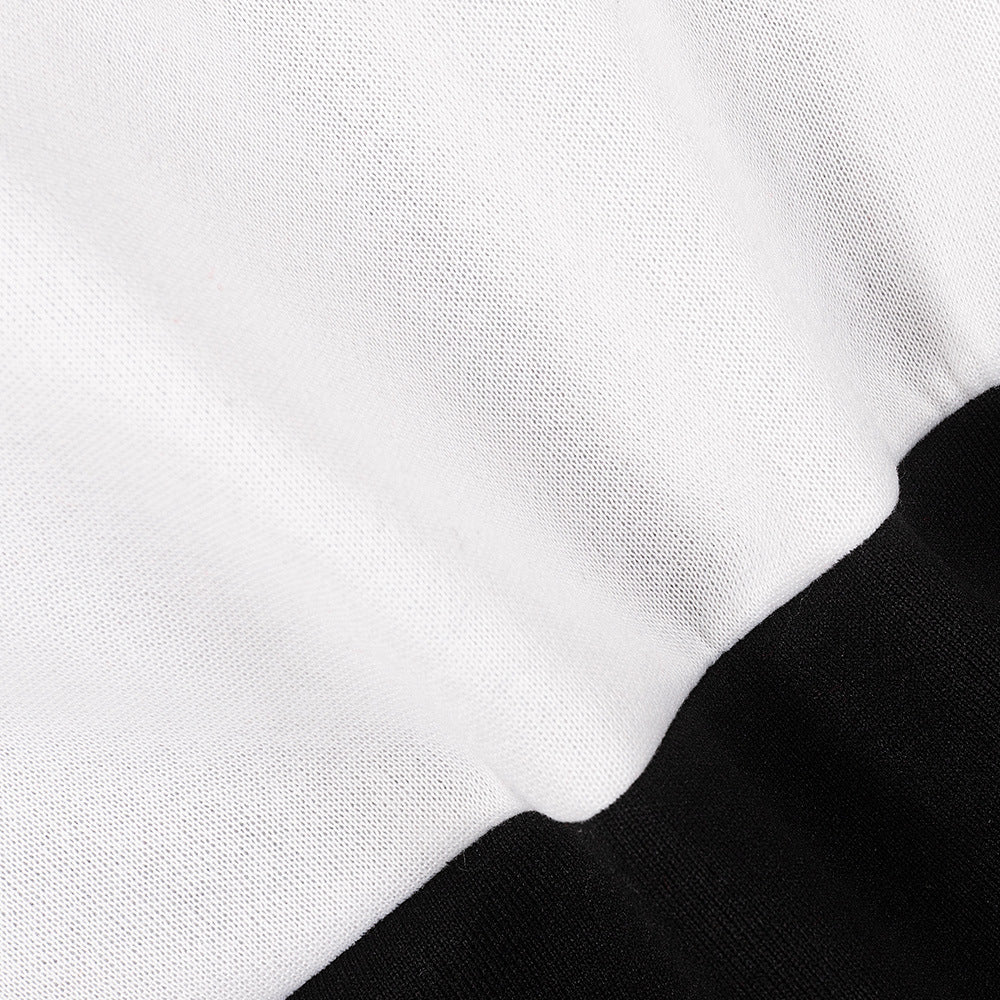 Black women's sportswear tracksuit with hood, casual autumn fashion by Agate, featuring a comfortable fit and stylish design.