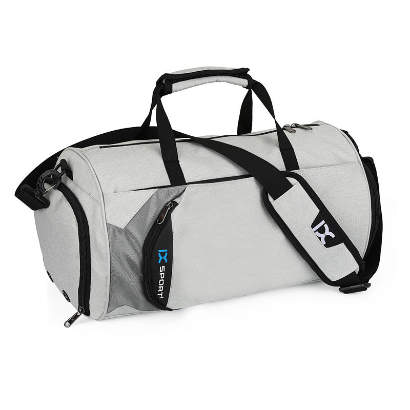 Black Agate men's sports training bag with multiple compartments, ideal for gym and workout essentials.