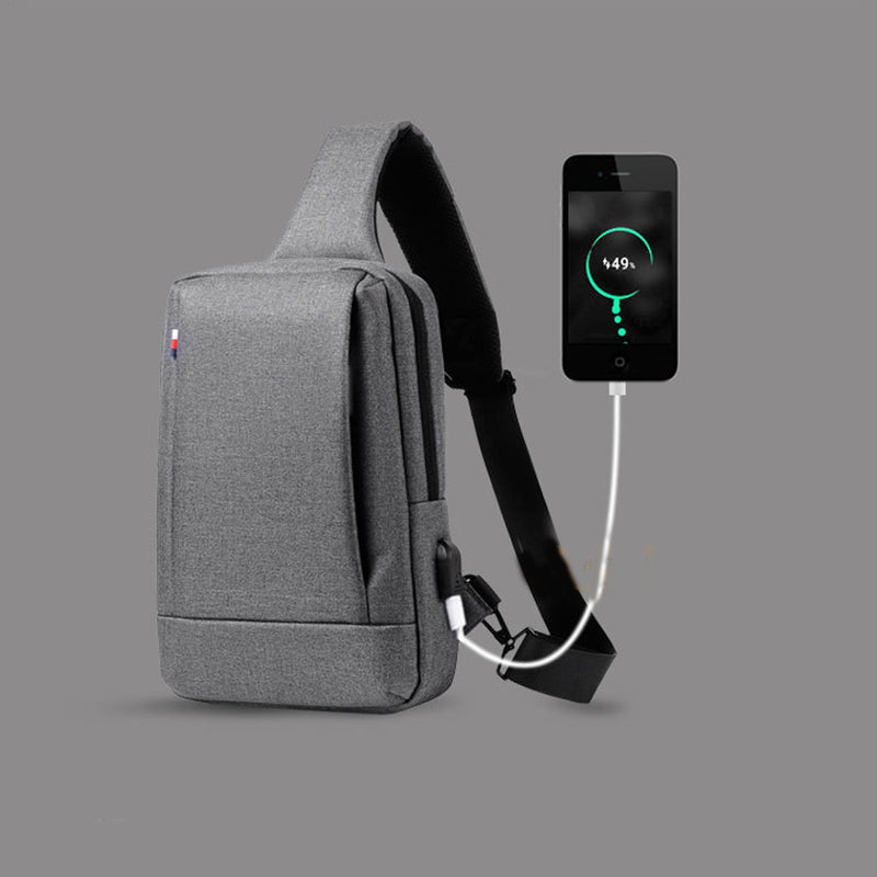 Black Agate men's chest bag and crossbody sling backpack with adjustable shoulder strap and compact design for everyday use.