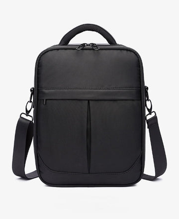 Black Agate men's shoulder bag featuring a sleek messenger design with adjustable strap and multiple compartments for everyday use.