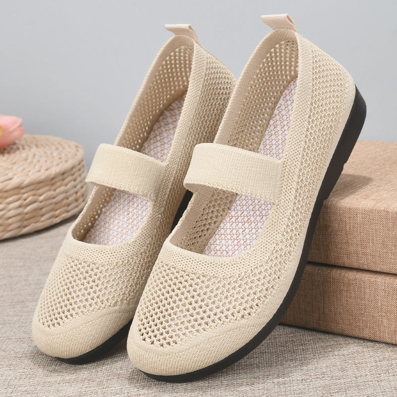 Apricot casual shoes for women by Agate, featuring comfortable slip-on design and stylish everyday footwear.