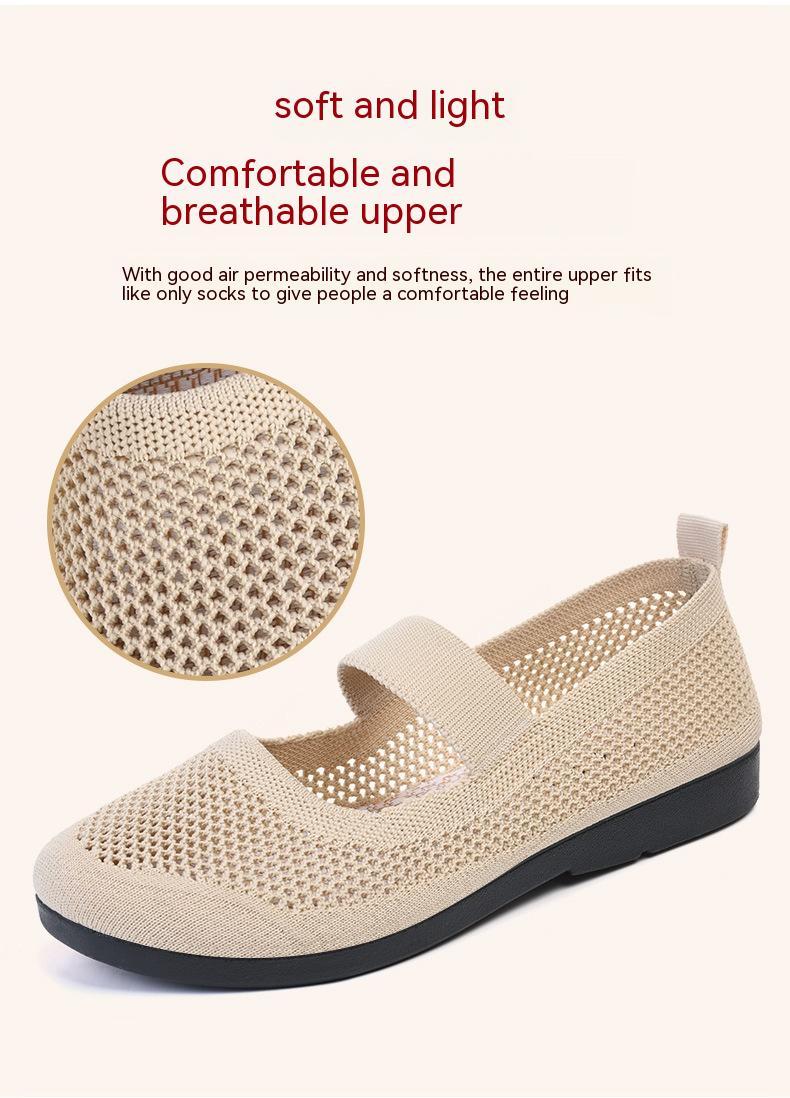 Apricot-colored Agate casual women's shoes with comfortable slip-on design and stylish appearance.