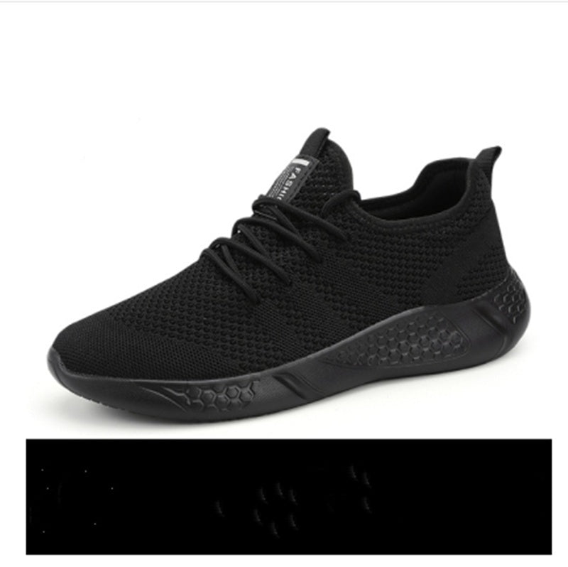 Black Agate men's spring breathable sneaker with casual and jogging design, featuring lightweight, comfortable sport shoes for active wear.