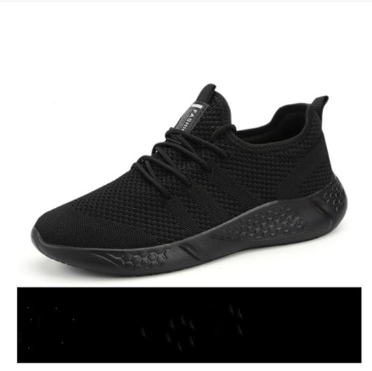 Black Agate men's spring breathable sneaker with casual and jogging design, featuring lightweight, comfortable sport shoes for active wear.