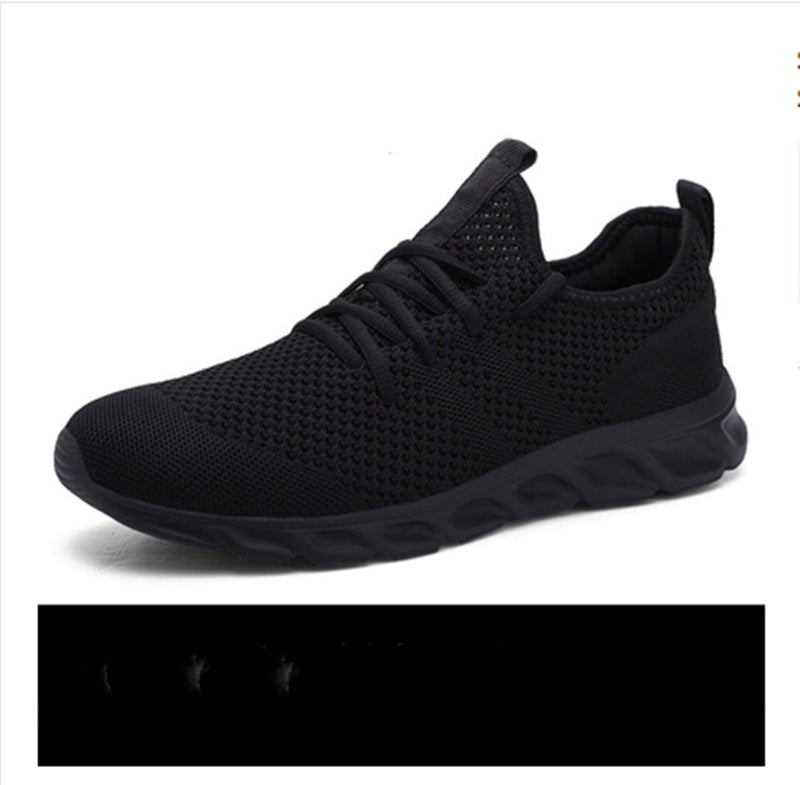 Black Agate men's spring breathable sneaker for casual jogging and sport shoes, with a lightweight, sporty design.
