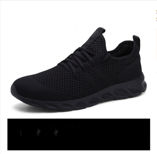 Black Agate men's spring breathable sneaker for casual jogging and sport shoes, with a lightweight, sporty design.