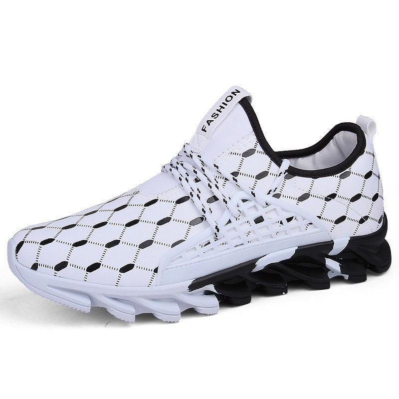 Black men's Agate sport sneakers, comfortable outdoor running shoes with supportive design for active outdoor activities.