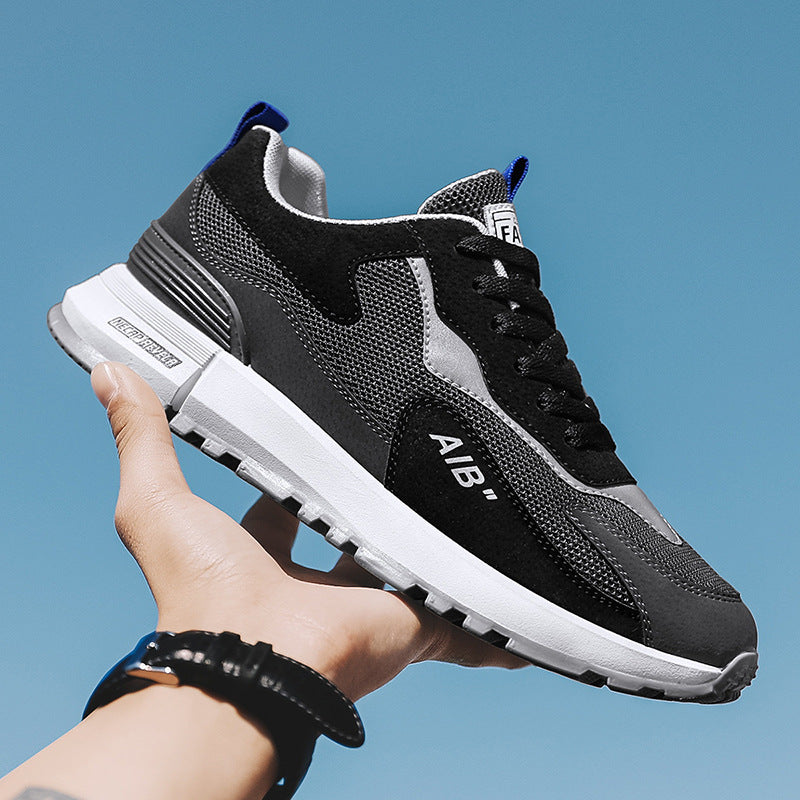 Black Agate men's sport shoes, lightweight mesh golf training sneakers with supportive design and breathable fabric for active wear.