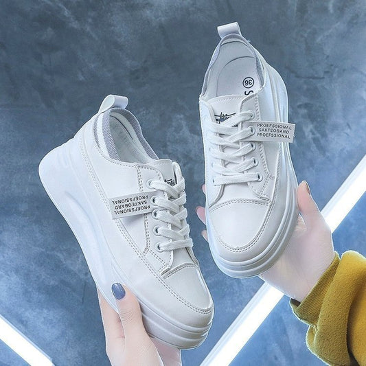 Light grey Agate fashion sports high casual shoes for women, featuring a sleek white design and comfortable athletic style.