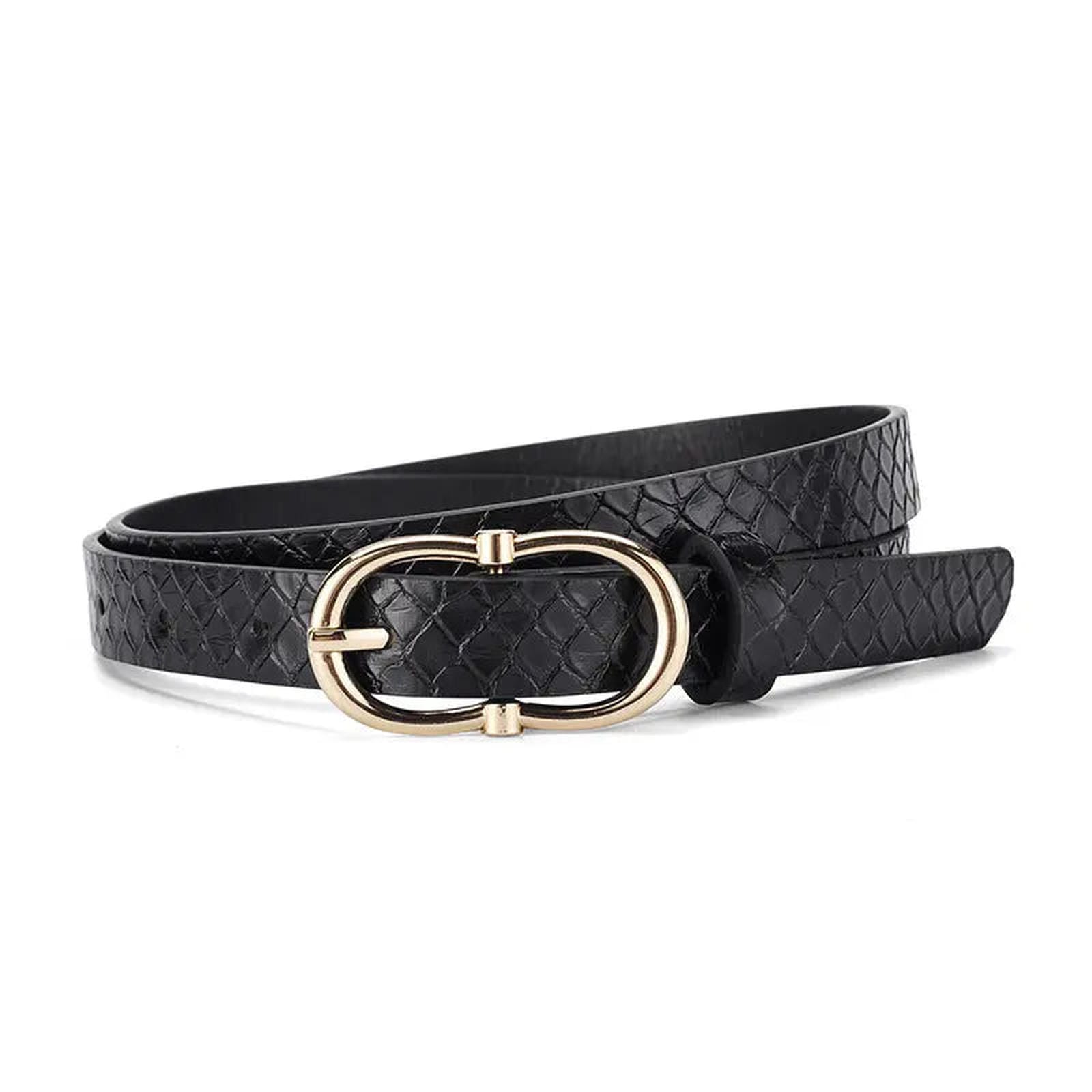 Simple And Versatile Snake Print Leather Belt For Women - Alvionz.de