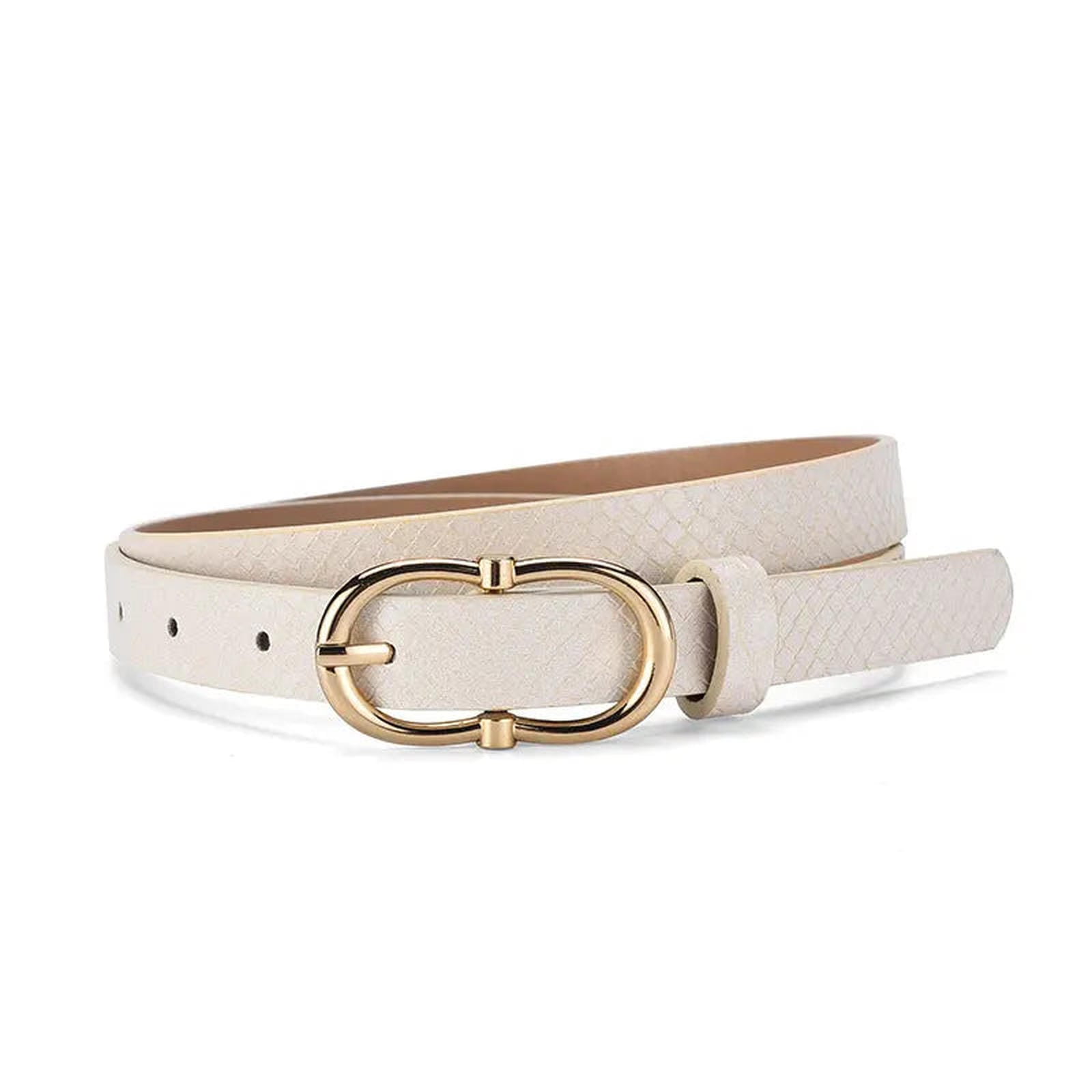 Simple And Versatile Snake Print Leather Belt For Women - Alvionz.de