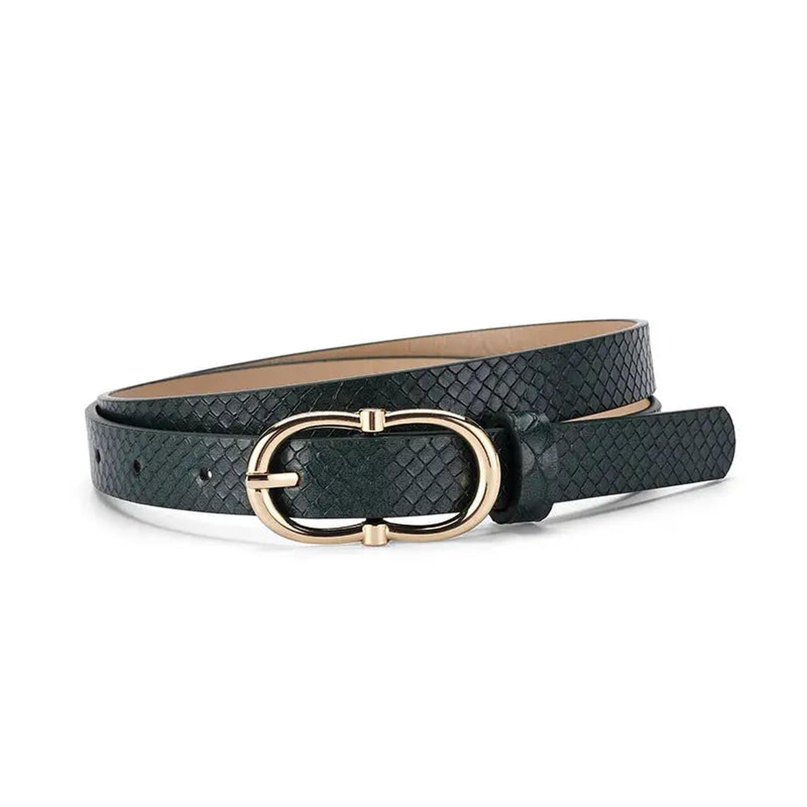 Simple And Versatile Snake Print Leather Belt For Women - Alvionz.de