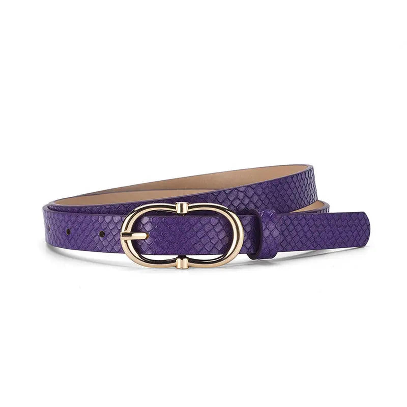 Simple And Versatile Snake Print Leather Belt For Women - Alvionz.de