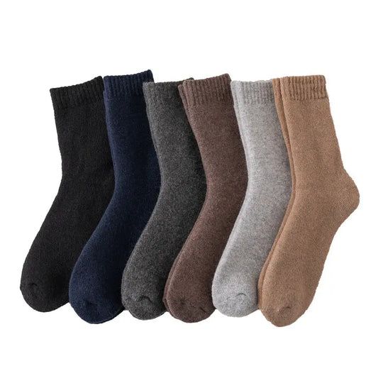 Winter Warm Wool Socks Men Thickened Fleece Lined Alvionz