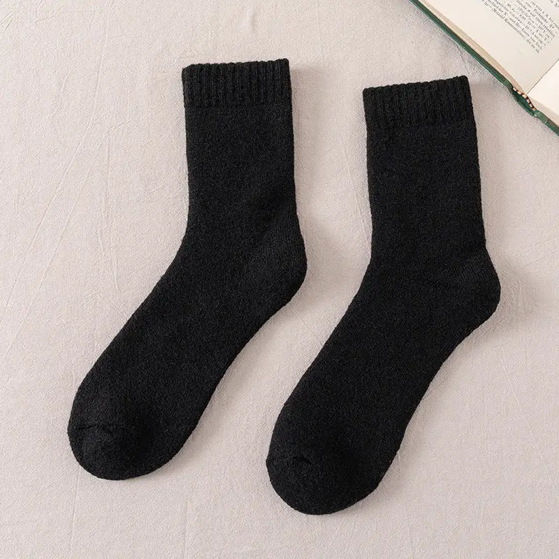 Winter Warm Wool Socks Men Thickened Fleece Lined Alvionz