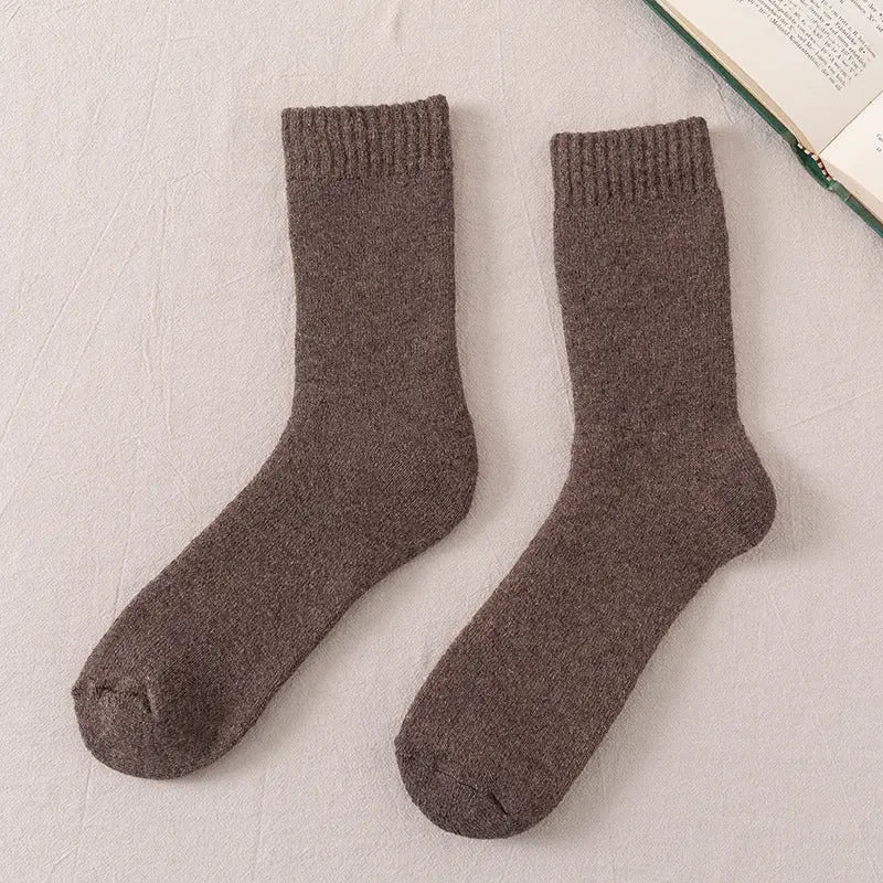 Winter Warm Wool Socks Men Thickened Fleece Lined Alvionz