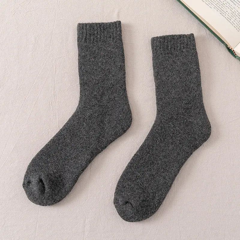 Winter Warm Wool Socks Men Thickened Fleece Lined Alvionz