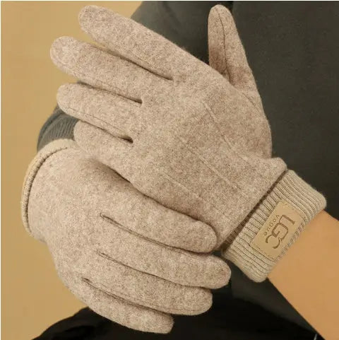 Cashmere-look Men's Winter Thermal Gloves Alvionz