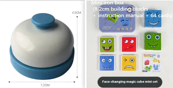 Wooden Expressions Toy Wooden Magic Cube Face Pattern Building Blocks Educational Montessori Toys Wooden Matching Block Puzzles Alvionz