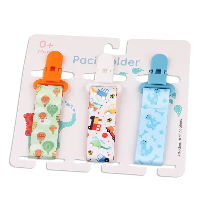 Cartoon Pattern Baby Pacifier Teether Pack of Three Alvionz.de