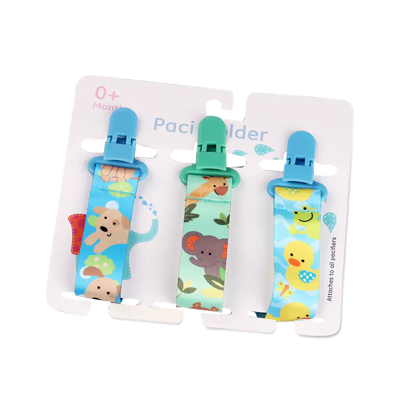 Cartoon Pattern Baby Pacifier Teether Pack of Three Alvionz.de