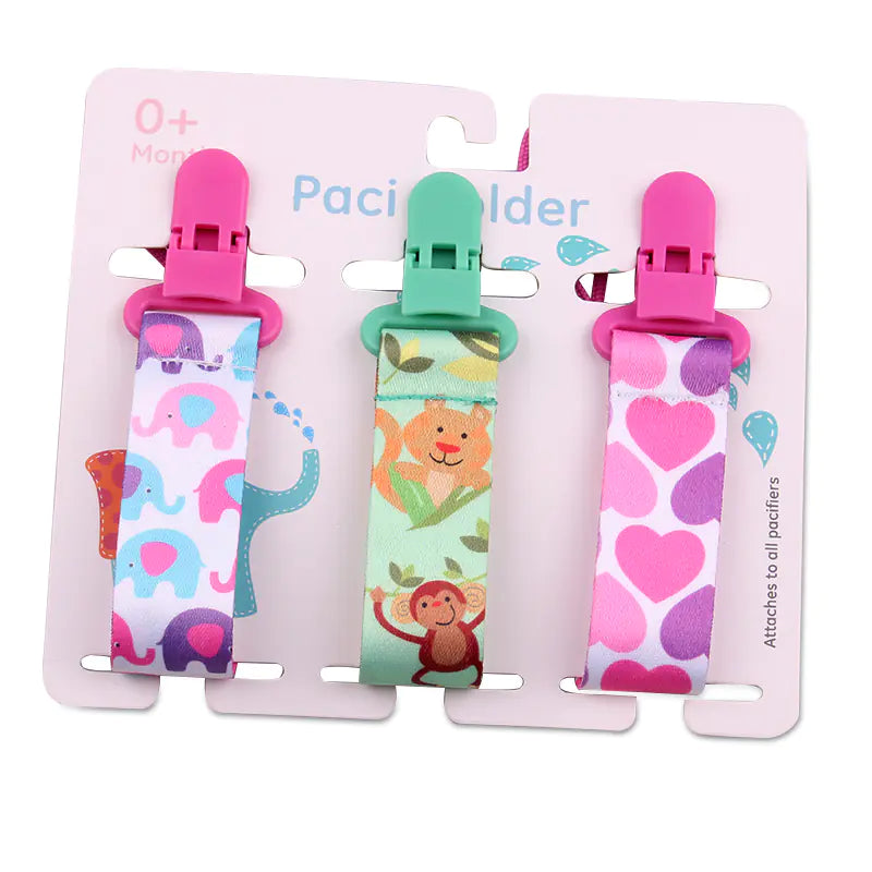 Cartoon Pattern Baby Pacifier Teether Pack of Three Alvionz.de