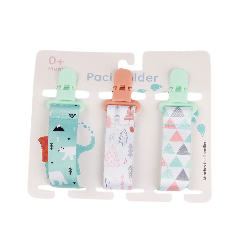 Cartoon Pattern Baby Pacifier Teether Pack of Three Alvionz.de