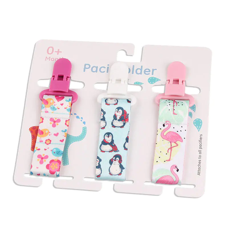 Cartoon Pattern Baby Pacifier Teether Pack of Three Alvionz.de