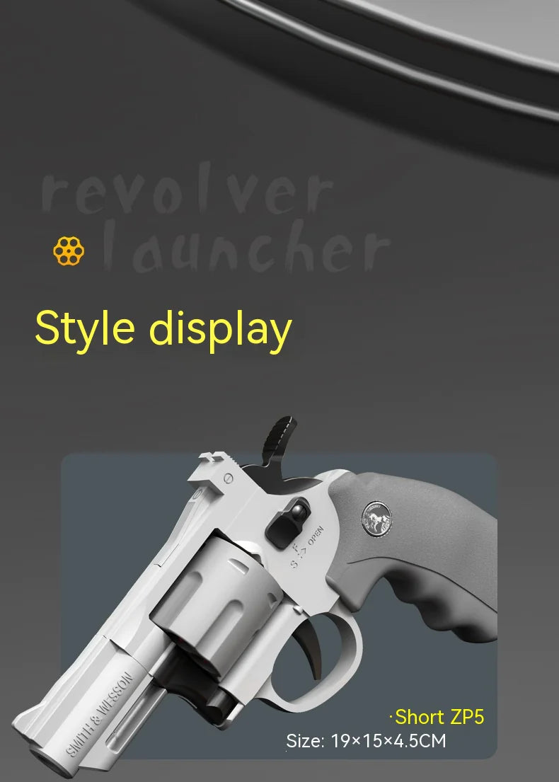 Children's left-wheel soft bullet toy pistol by Alvionz.de with black and green cast shell, safe for kids to play.