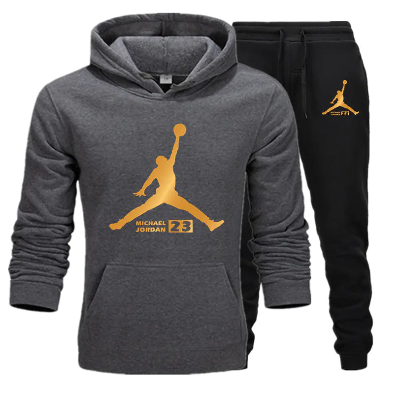 New Autumn Winter Men's Casual Hooded Sweatshirt Set Alvionz.de