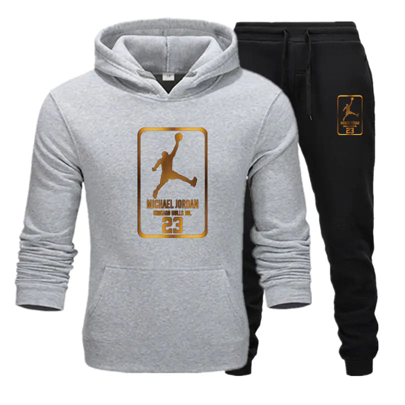 New Autumn Winter Men's Casual Hooded Sweatshirt Set Alvionz.de