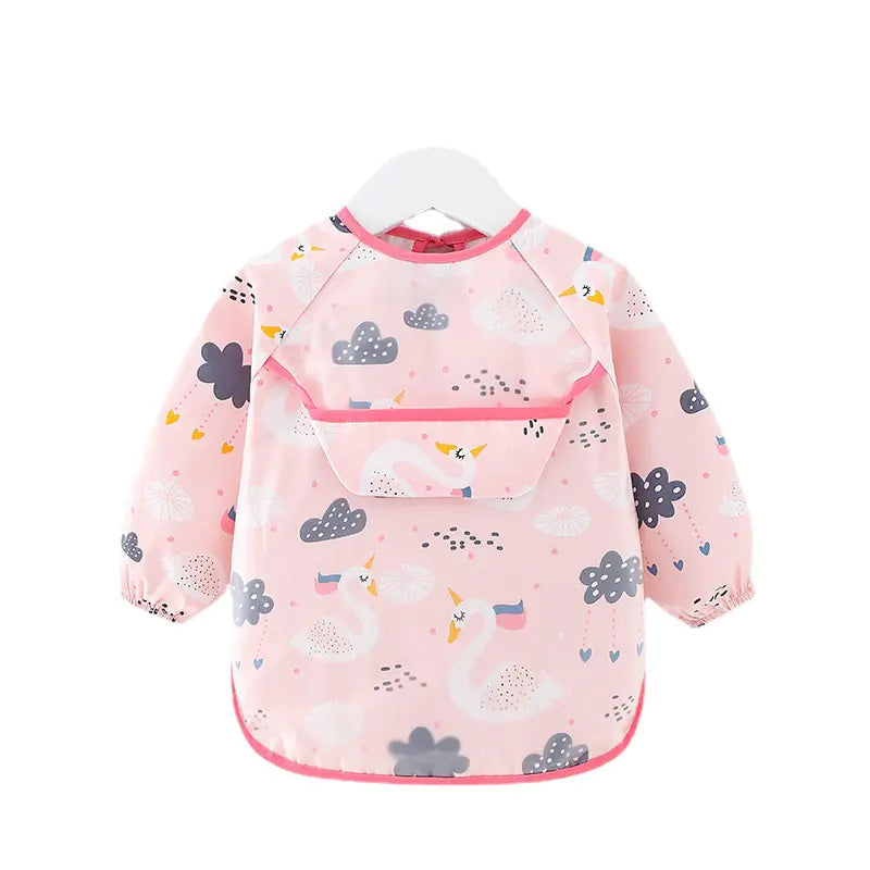 Waterproof Cotton Bib for Kids - Long Sleeve Feeding Apron Alvionz.de