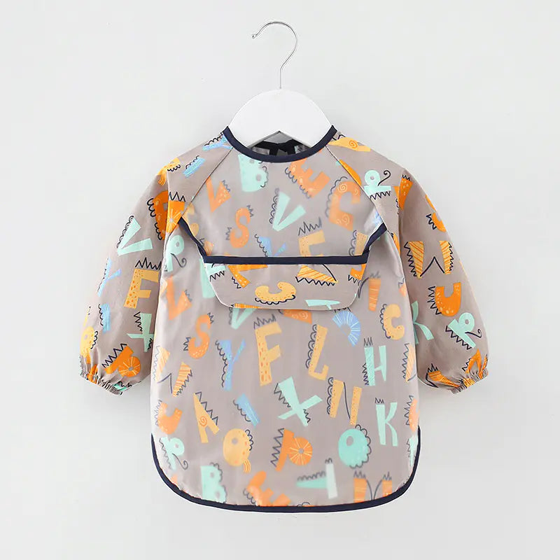Waterproof Cotton Bib for Kids - Long Sleeve Feeding Apron Alvionz.de