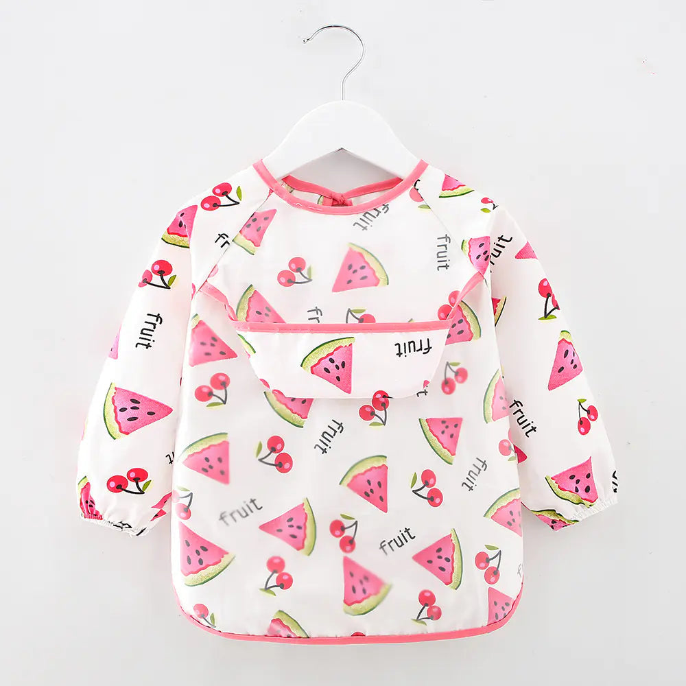 Waterproof Cotton Bib for Kids - Long Sleeve Feeding Apron Alvionz.de