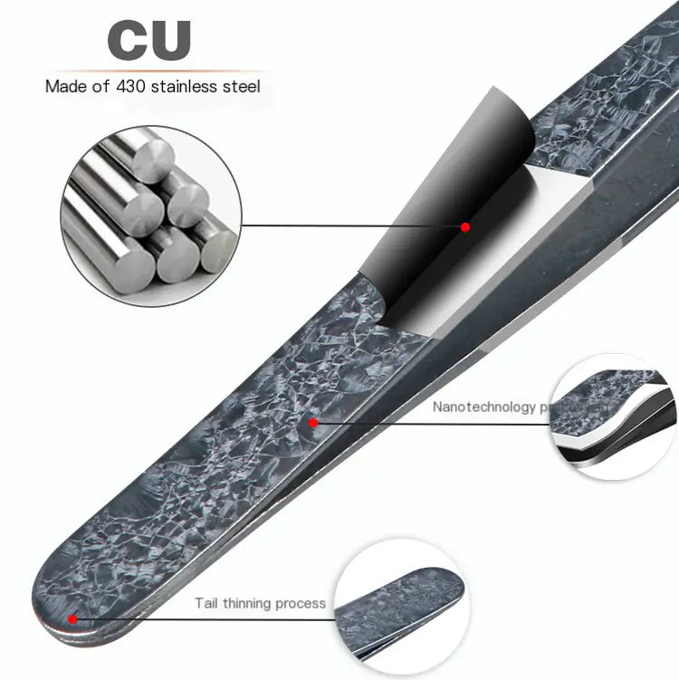 Double-Sided Stainless Steel Tweezers Beauty Set Alvionz.de