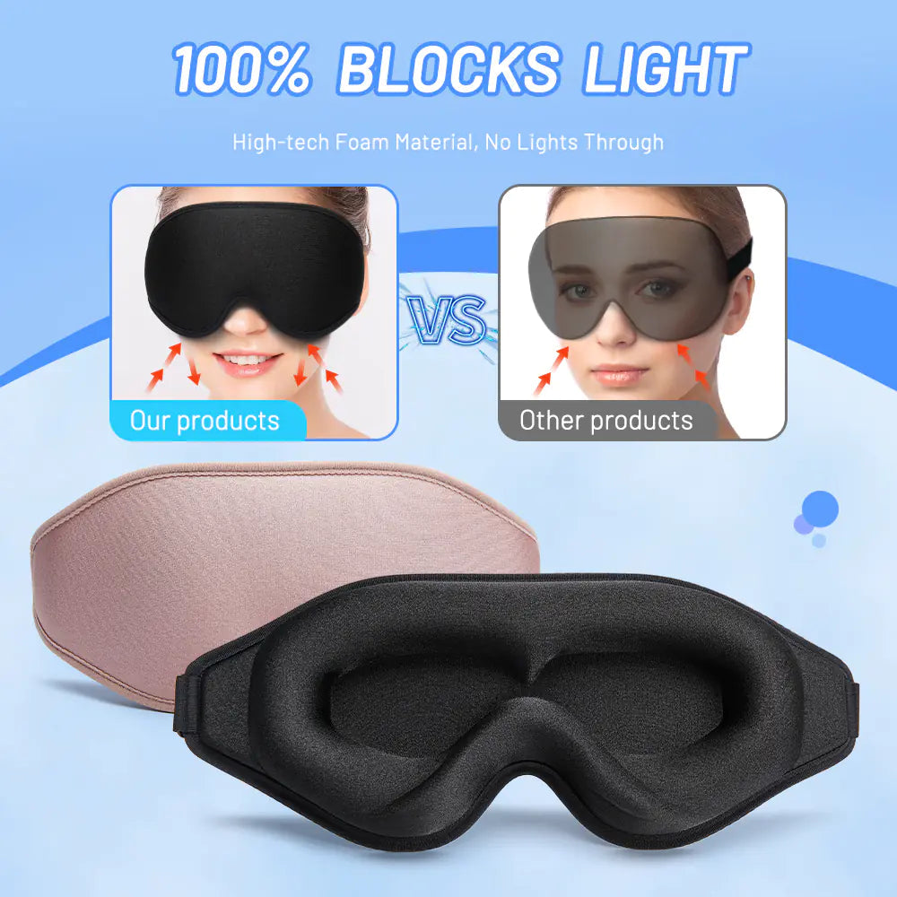 3D Natural Memory Foam Sleep Mask for Comfort Alvionz.de